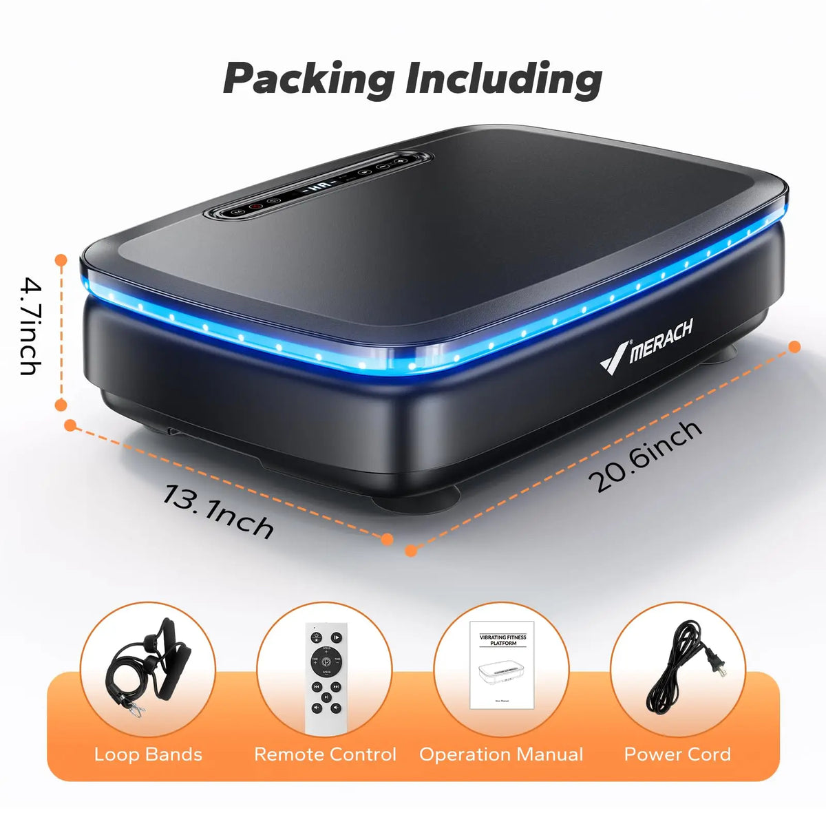 Merach Standing Vibration Plate Exercise Machine With Remote