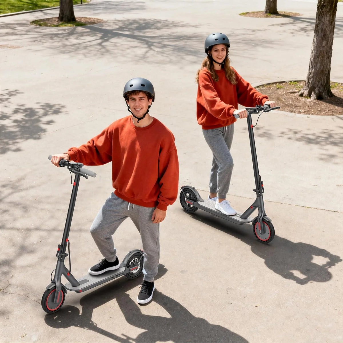 AOVOPRO Foldable Electric Scooter With App Control And Solid Tire