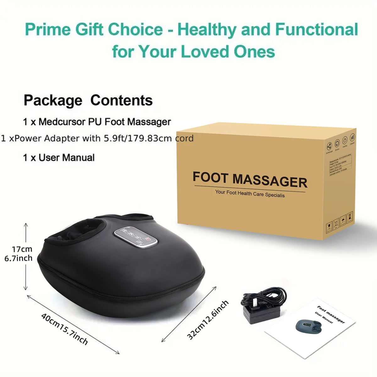 Leercon Automatic Foot Massager With Roller Kneading And Airbags