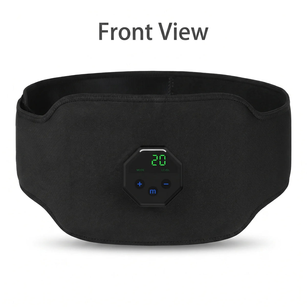 Rechargeable EMS Muscle Stimulator Abdominal Trainer Belt With Silicone Pads