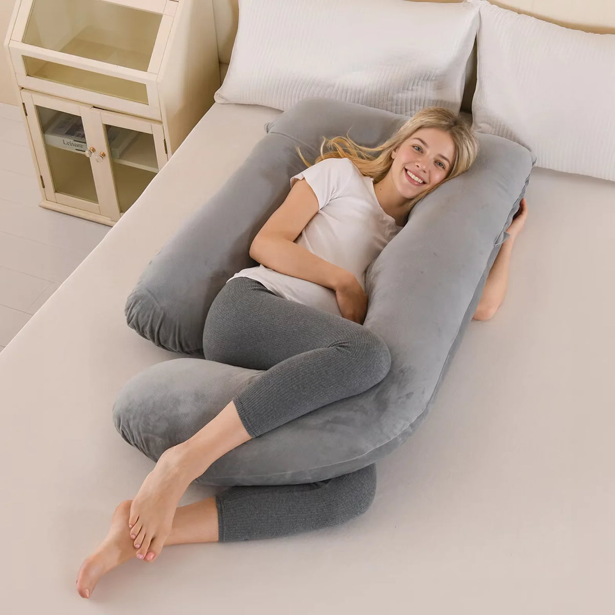 Detachable G Shaped Maternity Pillow For Pregnant Lumbar Support Cushion