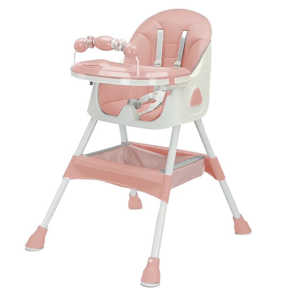 Piorlado Foldable Baby High Chair With Tray And Rack