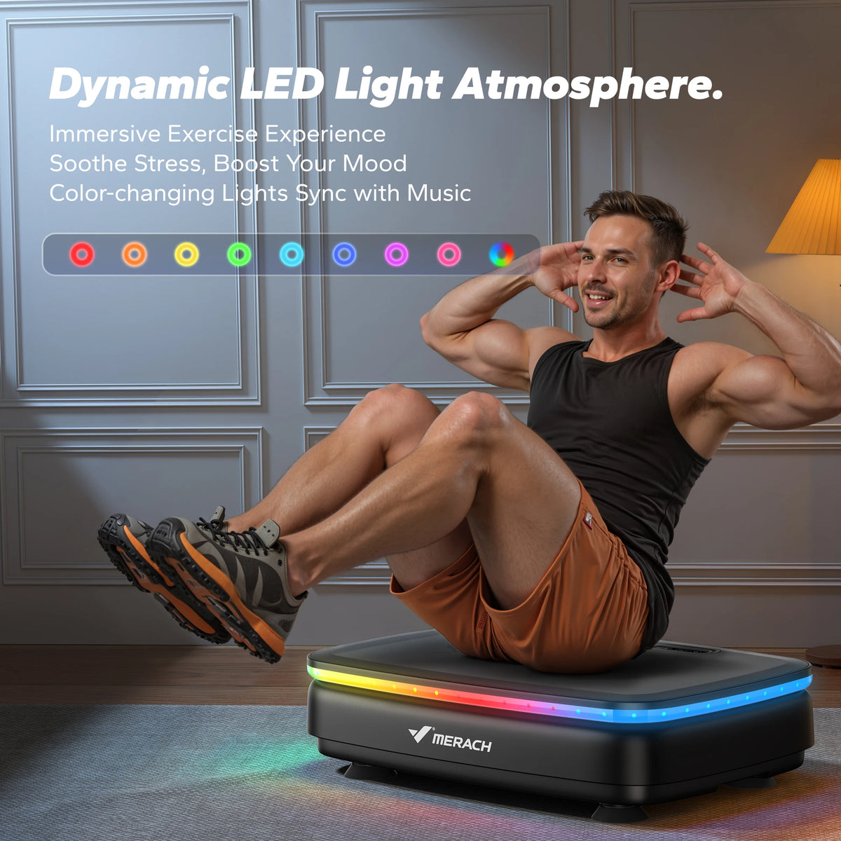 Merach Standing Vibration Plate Exercise Machine With Remote