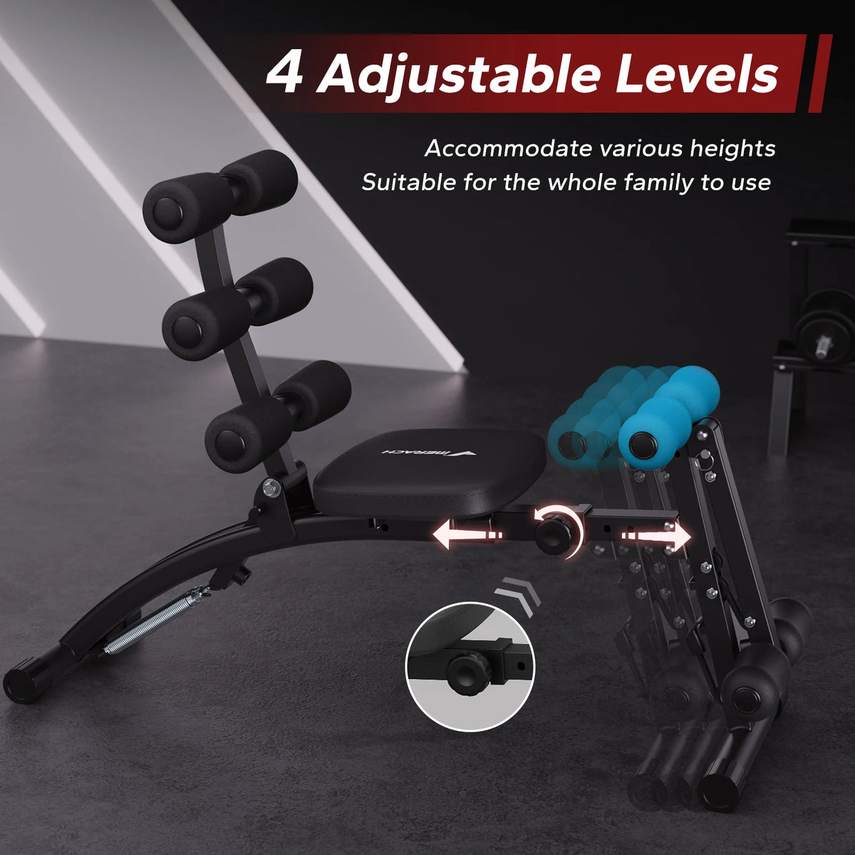 Merach Adjustable Ab Workout Bench For Home Situp Trainer