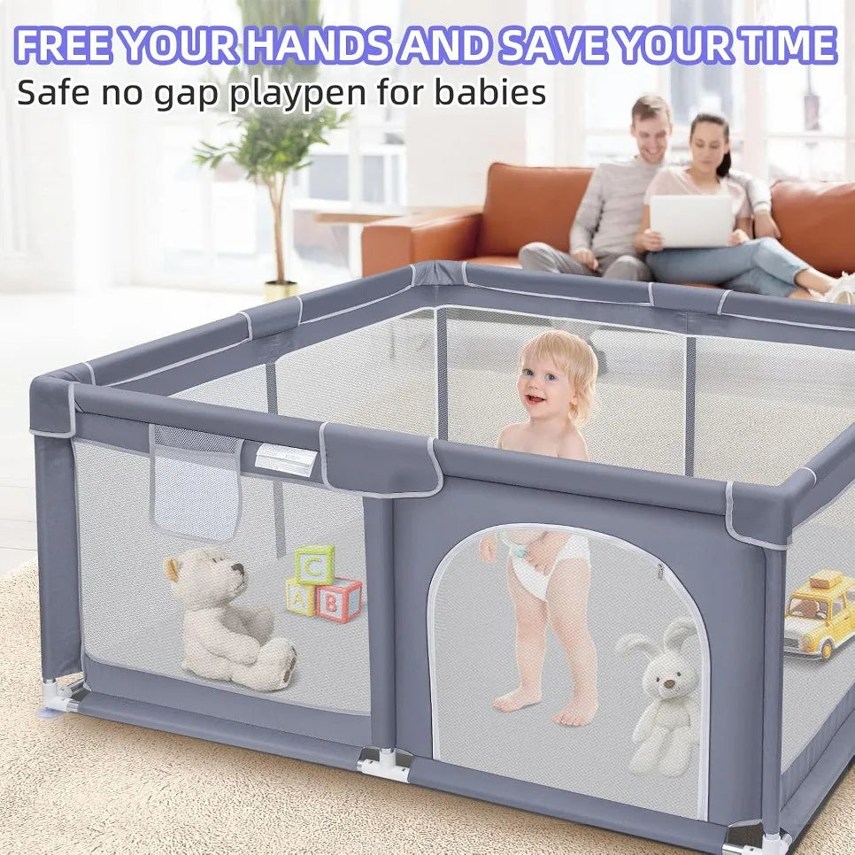 Breathable Mesh Toddler Playpen For Indoor And Outdoor Use