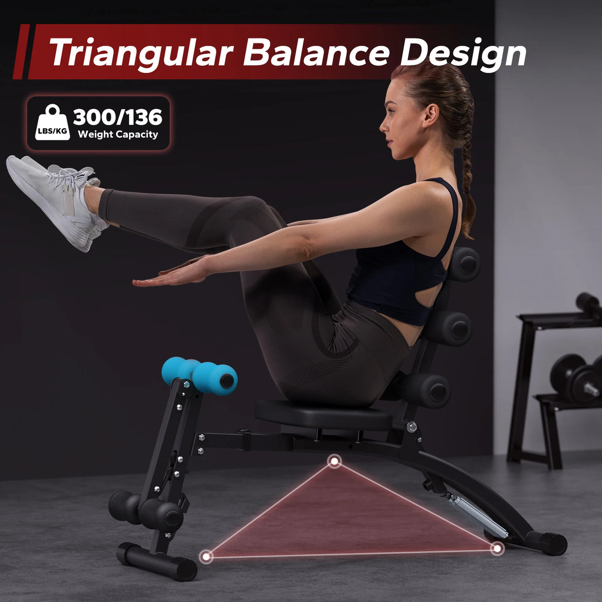 Merach Adjustable Ab Workout Bench For Home Situp Trainer