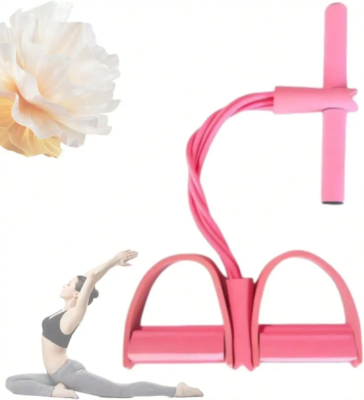 Natural Rubber Pedal Resistance Bands With Heavy Duty Handles