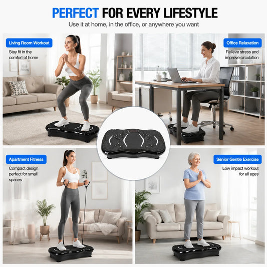 Bluetooth Vibration Plate Fitness Machine With Foot Massage Pedals