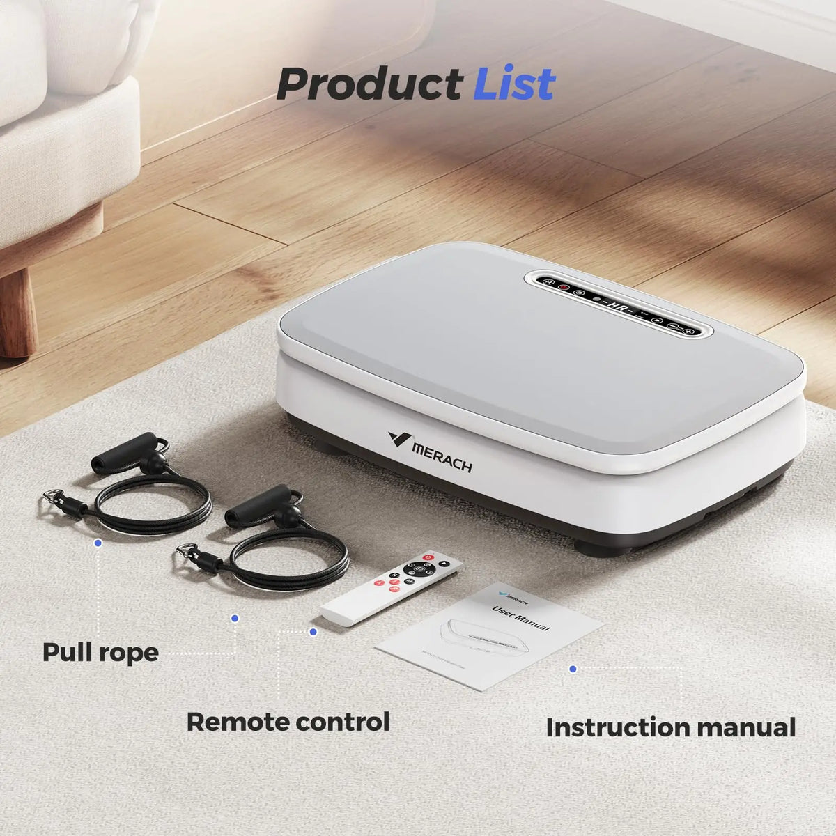 Merach Standing Vibration Plate Exercise Machine With Remote