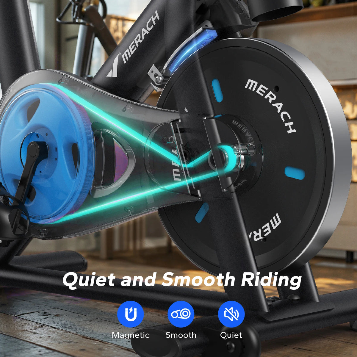 Merach Magnetic Stationary Exercise Bike With Low Noise App Support