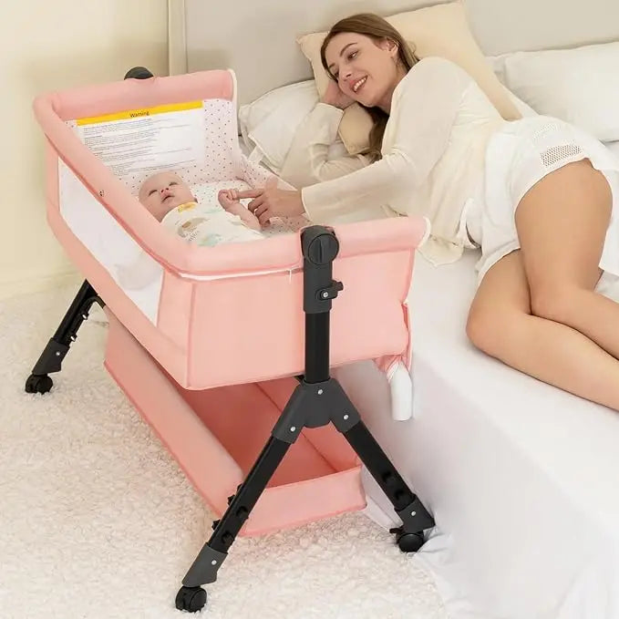 3in1 Portable Baby Bassinet Bedside Sleeper With Foldable Crib