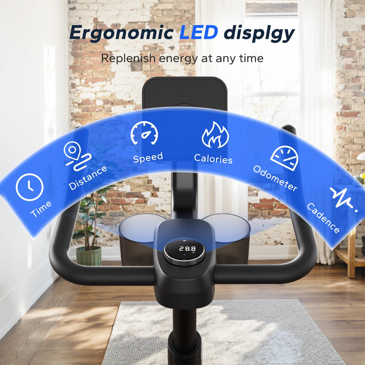 MERACH Magnetic Stationary Indoor Cycling Bike Low Noise App Control