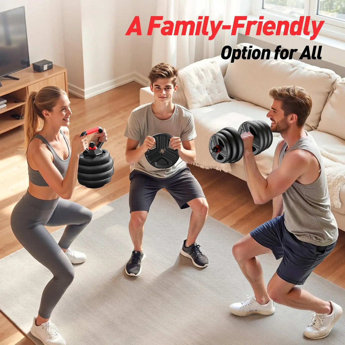FED Fitness Adjustable 5 In 1 Multifunctional Dumbbell Set