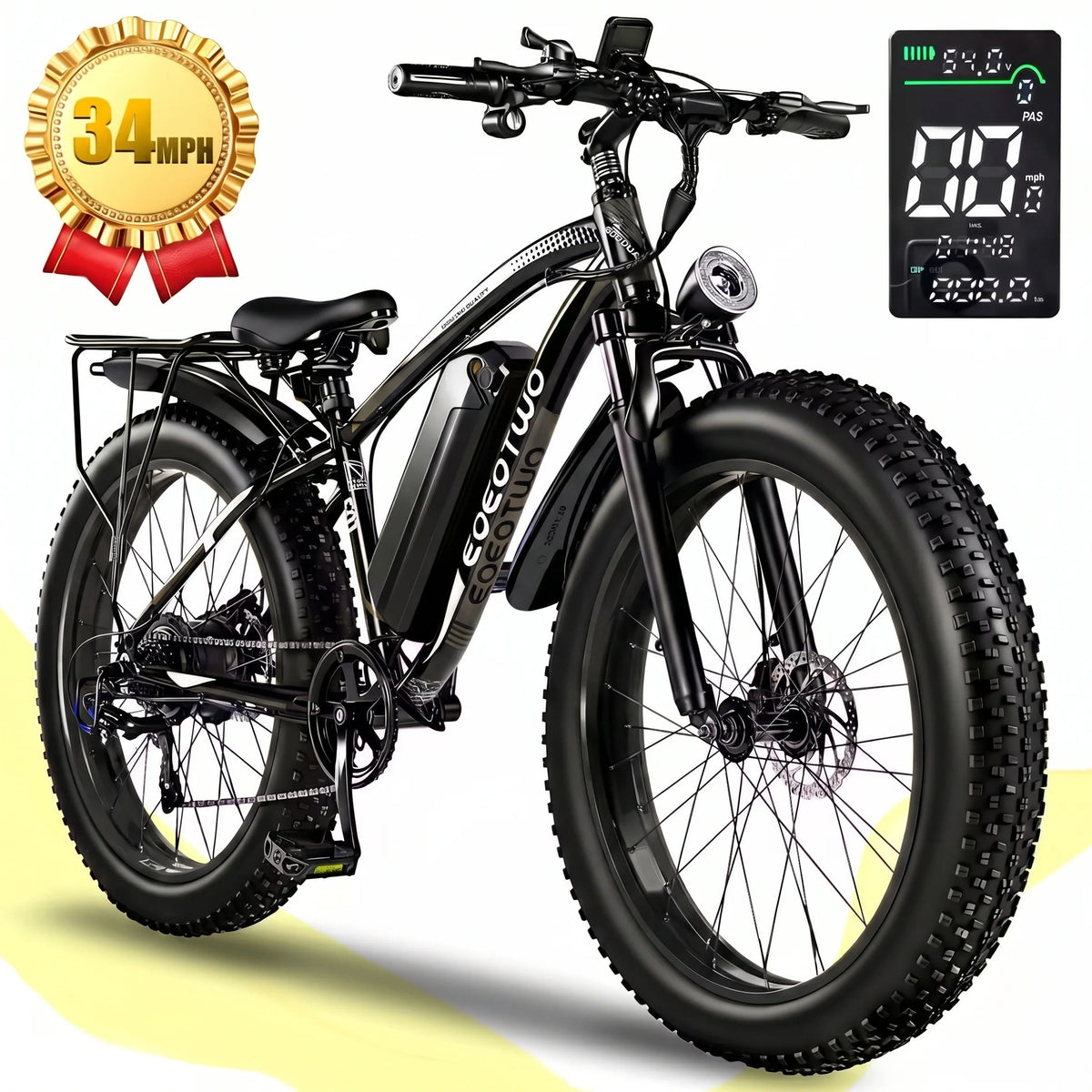 EOEOTWO 1500W Peak Electric Bike With 48V Long Range Battery