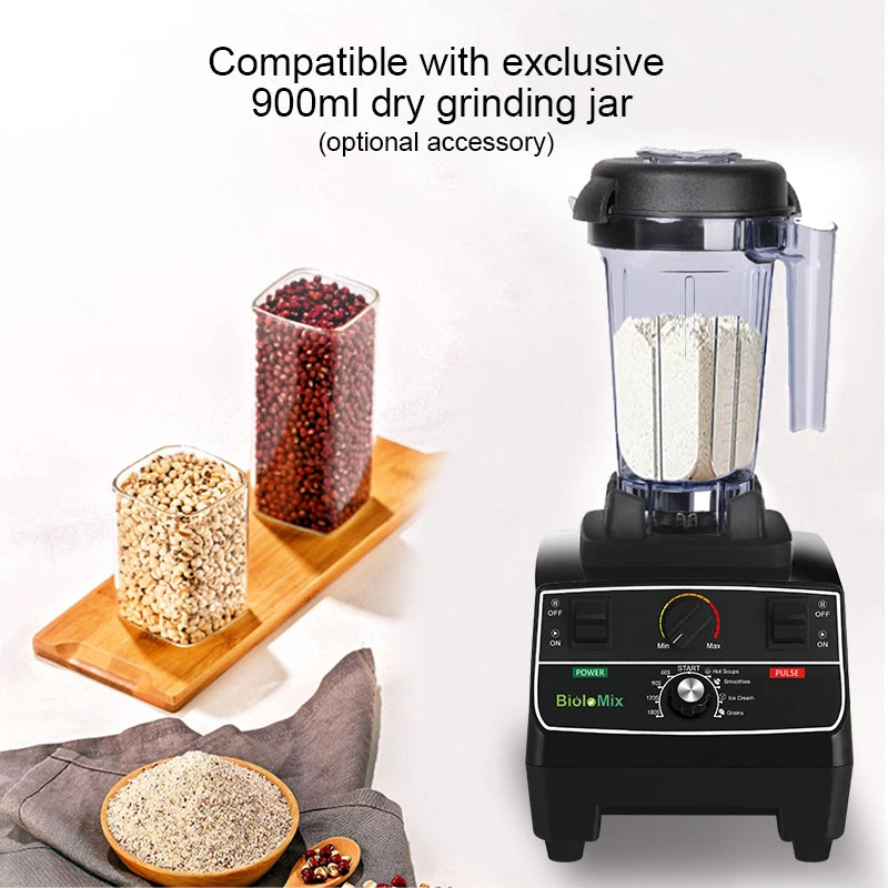 BioloMix Professional Smart Timer Blender And Ice Smoothie Crusher