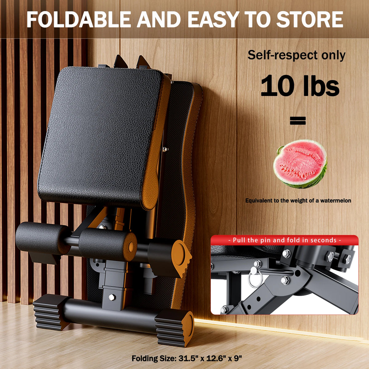 Foldable Adjustable Weight Bench For Full Body Strength Training