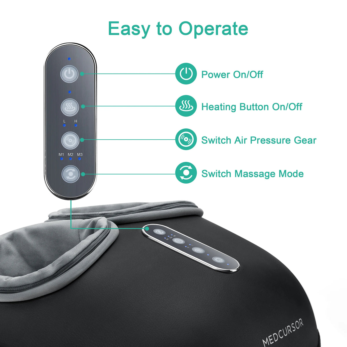 Medcursor Electric Shiatsu Foot Massager With Heat And Roller