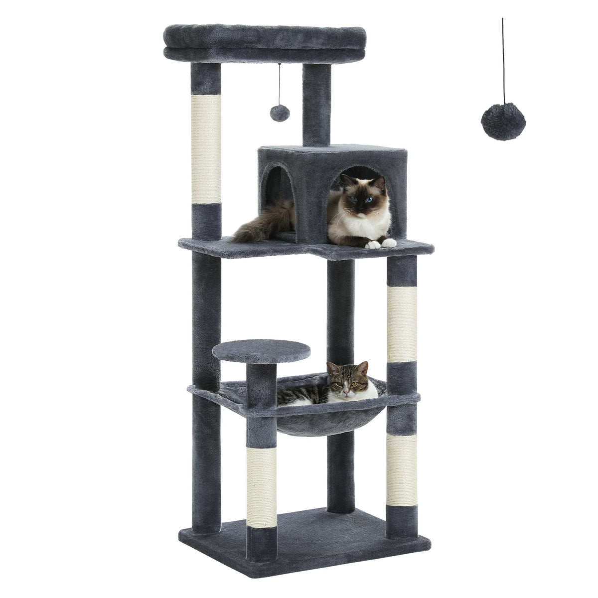 Pawz Road Multi Level Cat Tower With Hammock Sisal Posts