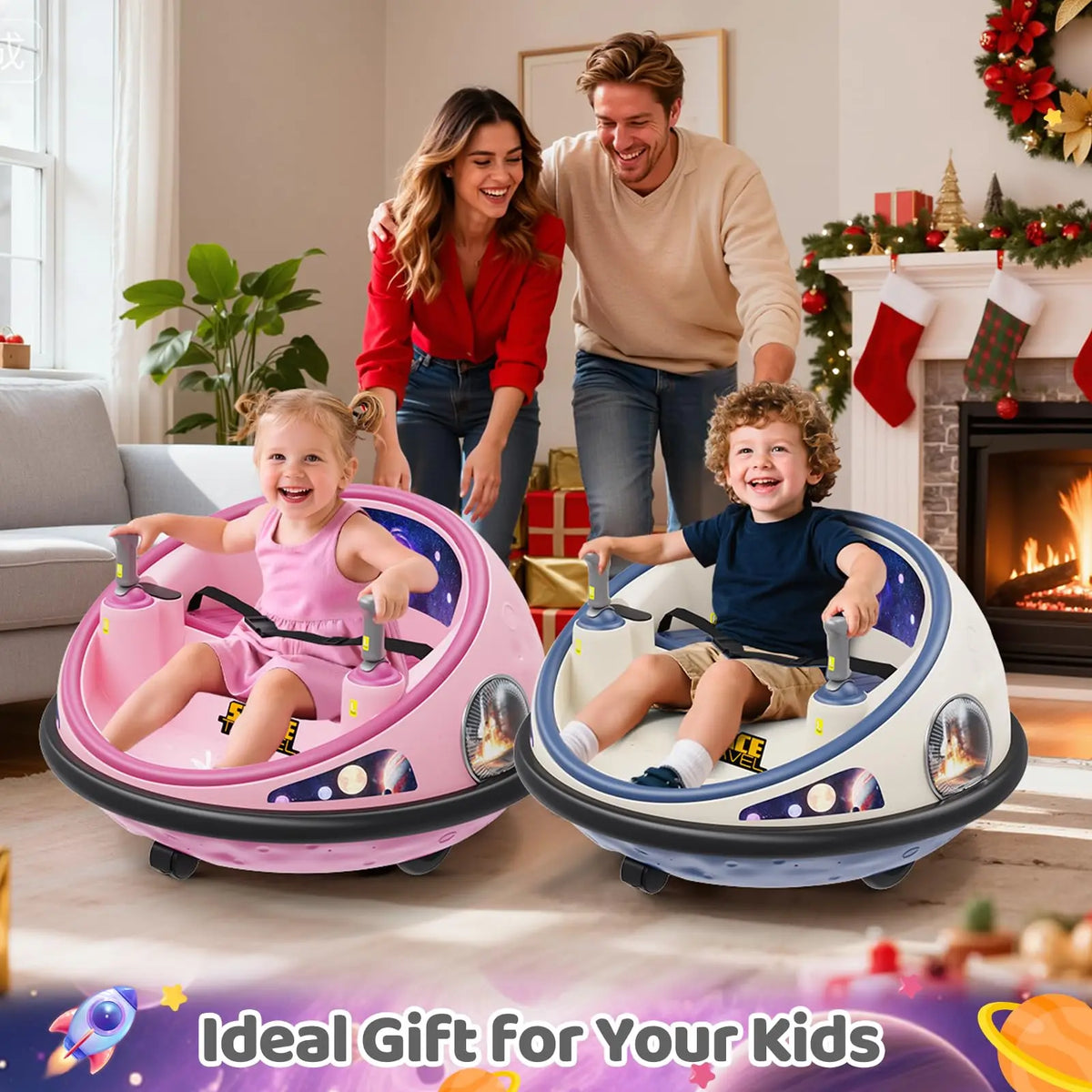HiMiss 12V Kids Electric Bumper Car With Remote Control