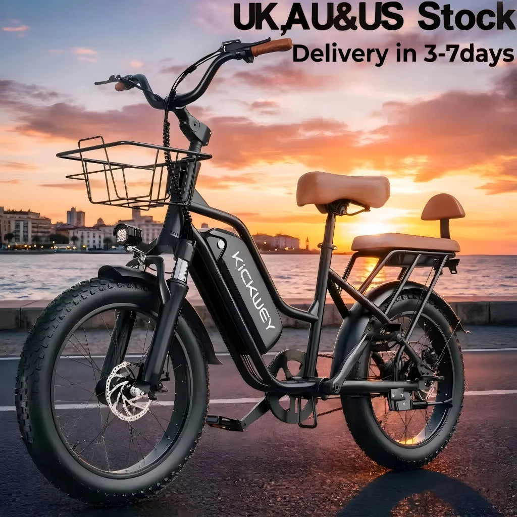 Kickwey LD20 1500W Electric Fat Tire Bike With 48V Battery