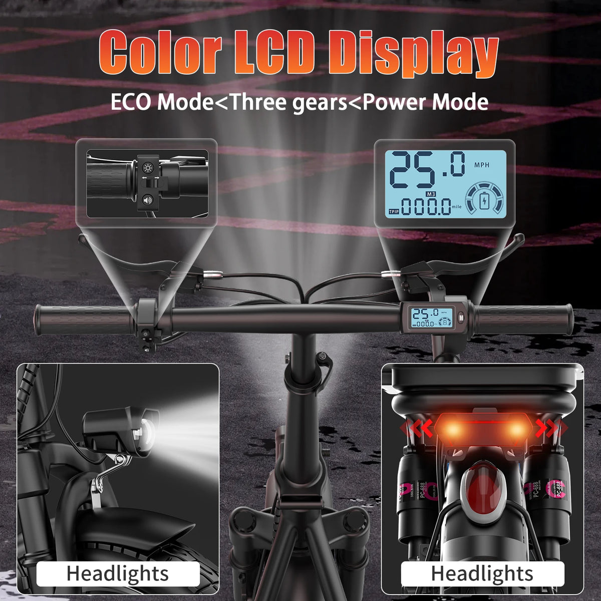 Uplee 500W Electric Bike Foldable Full Suspension Urban Cruiser