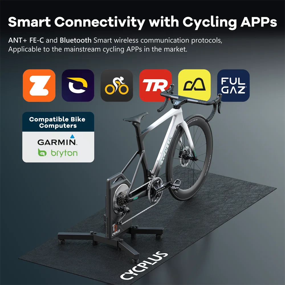 CYCPLUS T2 Direct Drive Smart Bike Trainer With ANT Plus Bluetooth Power Meter