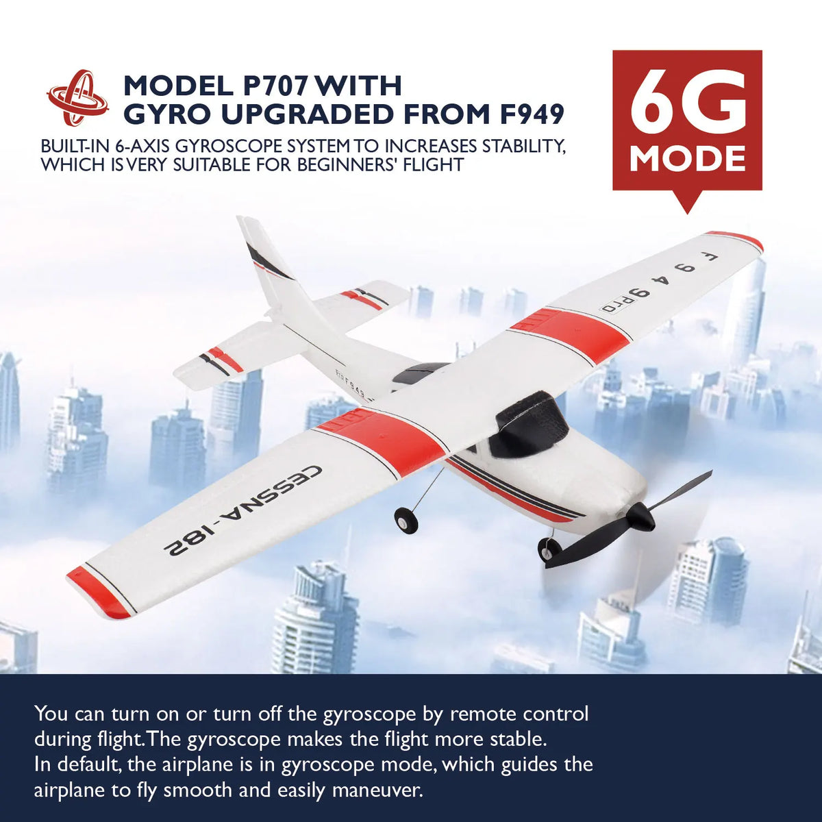 WLtoys F949 RC Fixed Wing Airplane With Upgraded Gyroscope
