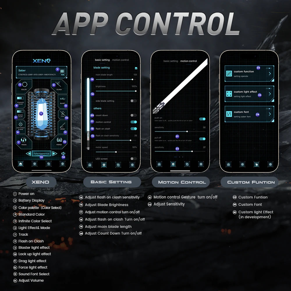 DamienSaber Anakin Skywalker Lightsaber Xenopixel 3.0 App Control