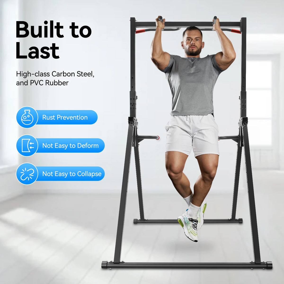 Adjustable Foldable Pull Up Bar For Home Gym Strength Training