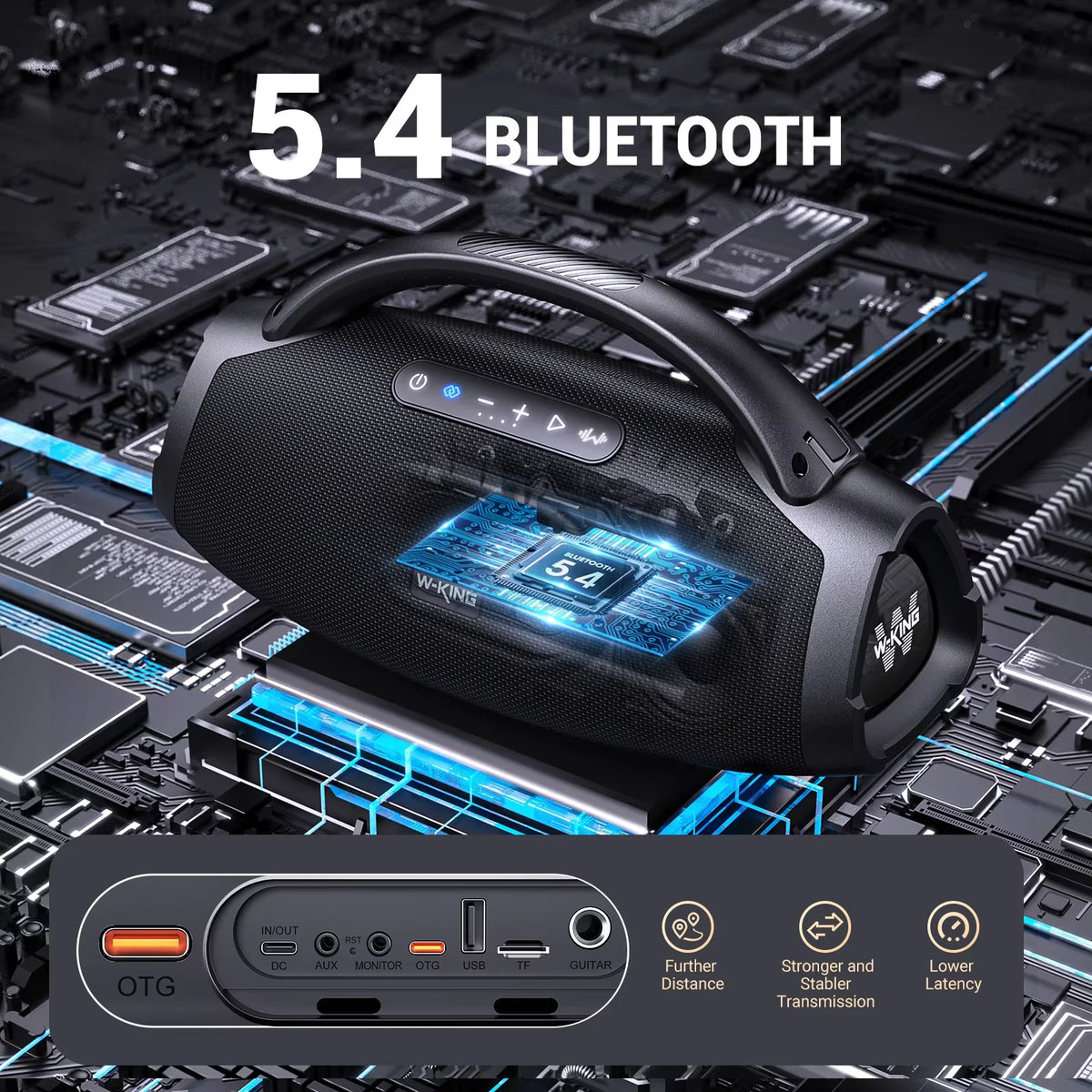 W KING X20S Portable Bluetooth Speaker Heavy Bass Output
