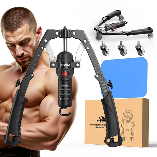 Fed Fitness Hydraulic Arm Trainer With Ab Roller Wheel