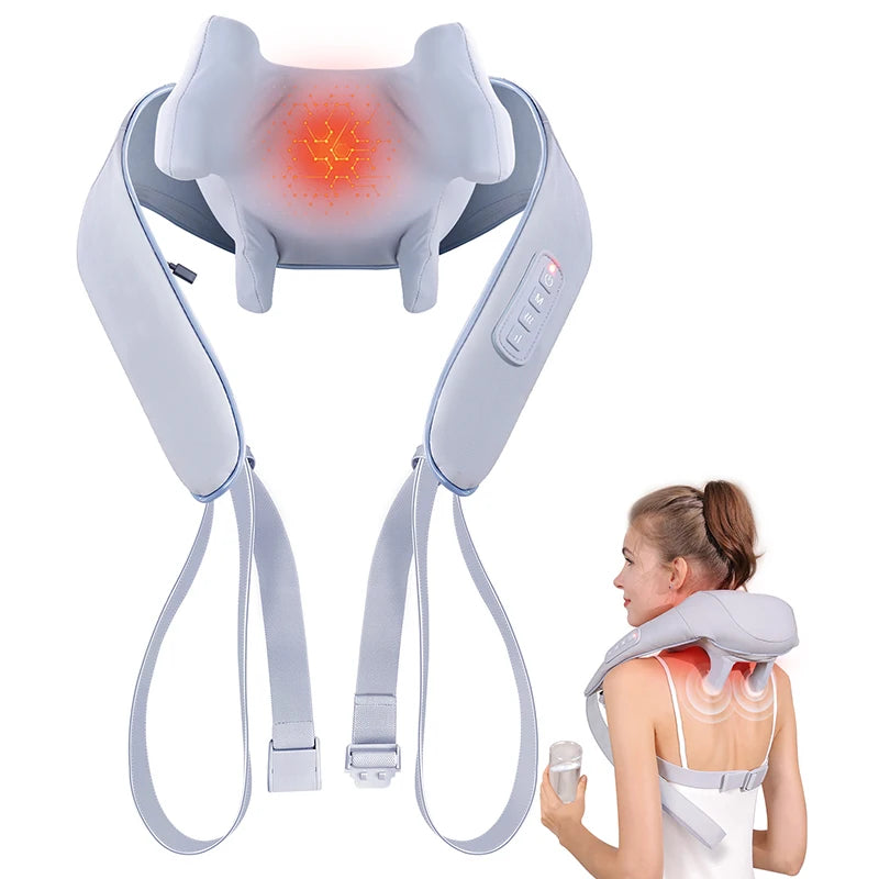 MASGRE Cordless Shiatsu Neck And Shoulder Massager With Heat