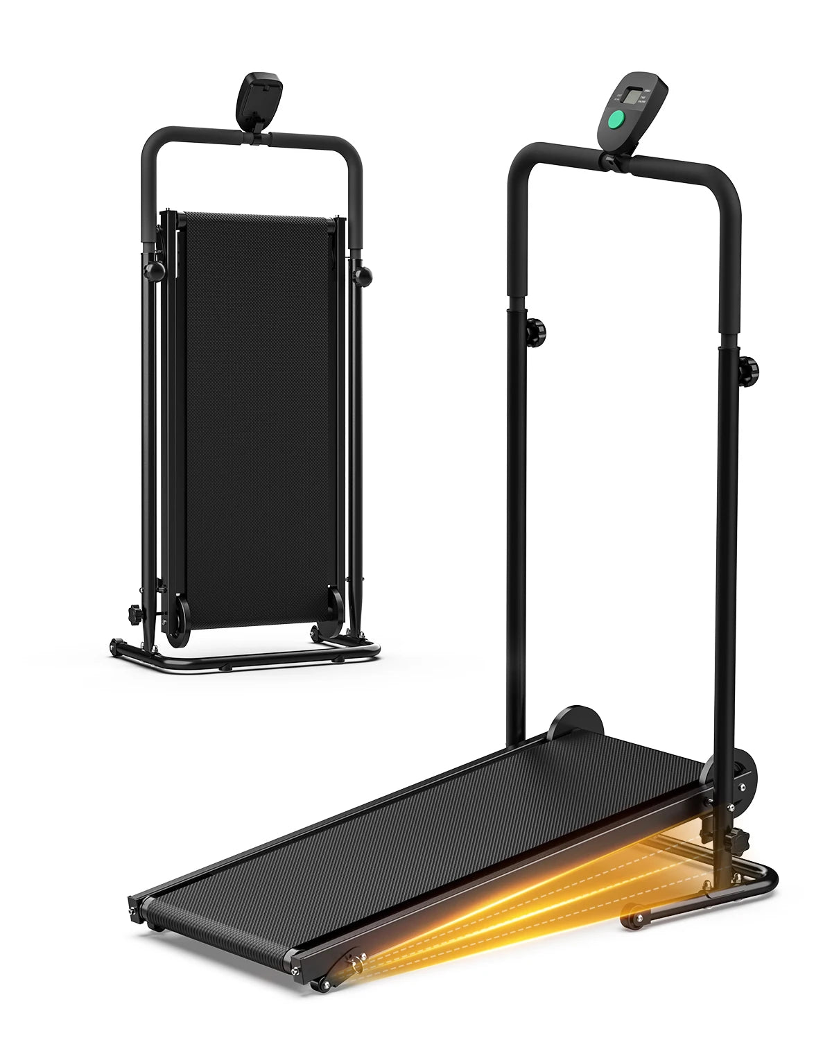 Akluer Manual Treadmill With Dual Flywheel And Foldable Design