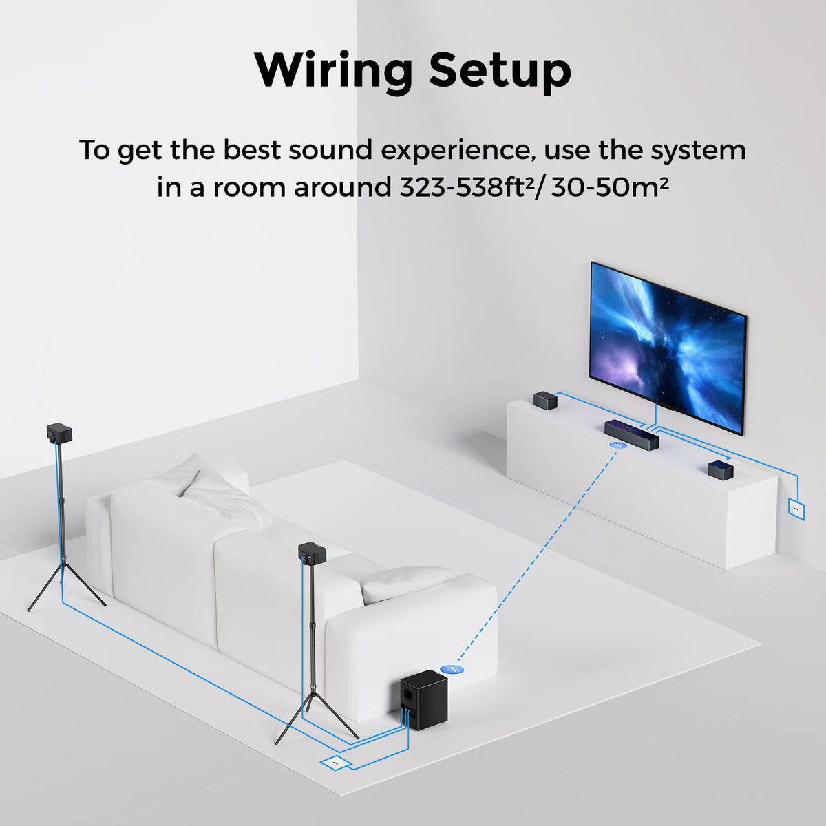 Ultimea 500W 7.1ch Atmos Home Theater Soundbar With Wireless Subwoofer