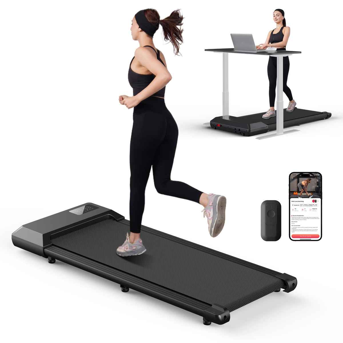Superun 2.5HP Home Treadmill With Bluetooth And LCD Display