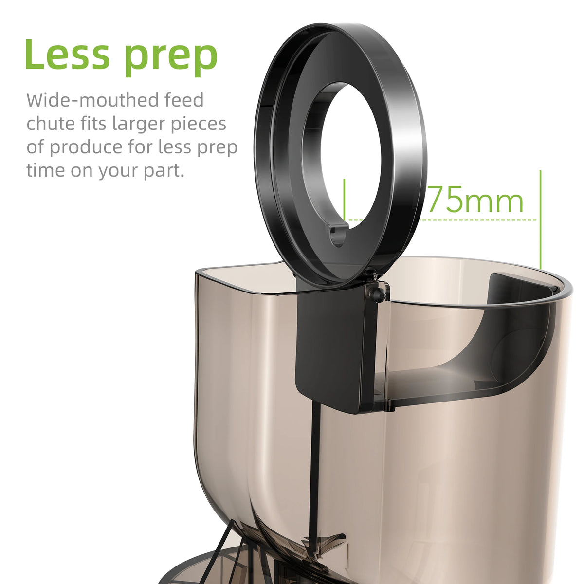 Biolomix Cold Press Juicer Wide Feed Chute Slow Masticating Extractor