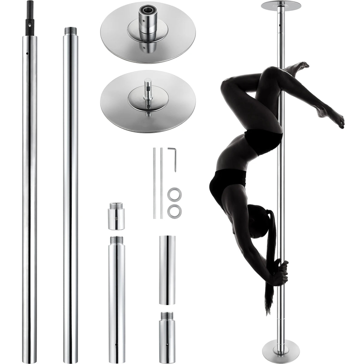 SucceBuy Professional Heavy Duty Stainless Steel Fitness Dance Pole