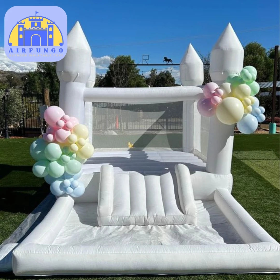 Inflatable Bounce House With Slide And Ball Pit For Parties