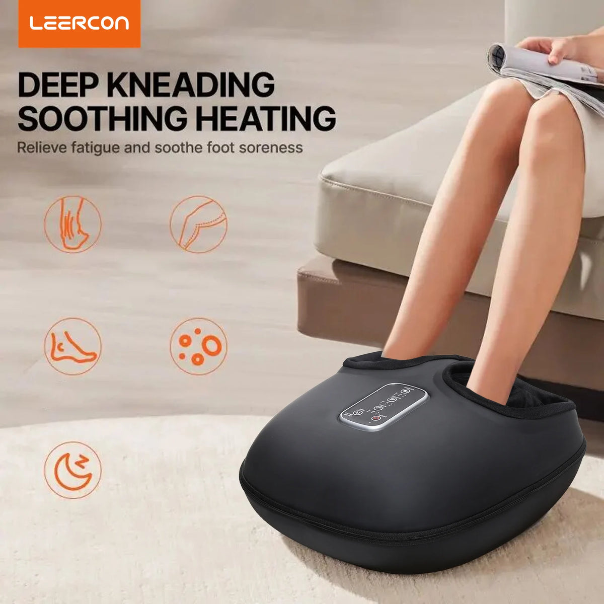 Leercon Automatic Foot Massager With Roller Kneading And Airbags