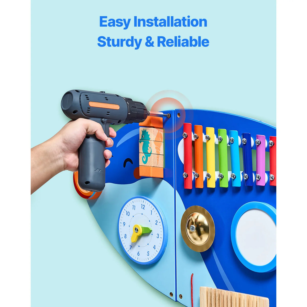 SucceBuy Kids Wall Busy Board For Sensory Learning Activities