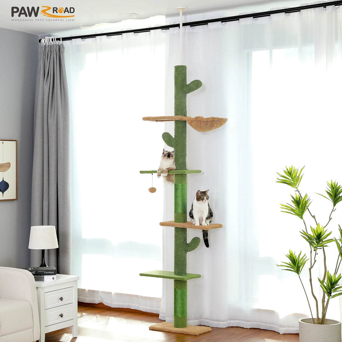 Pawz Road Premium Cat Tree With Hammock And Scratching Post