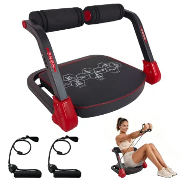 Abdominal Core Trainer Machine With Resistance Bands For Home Gym
