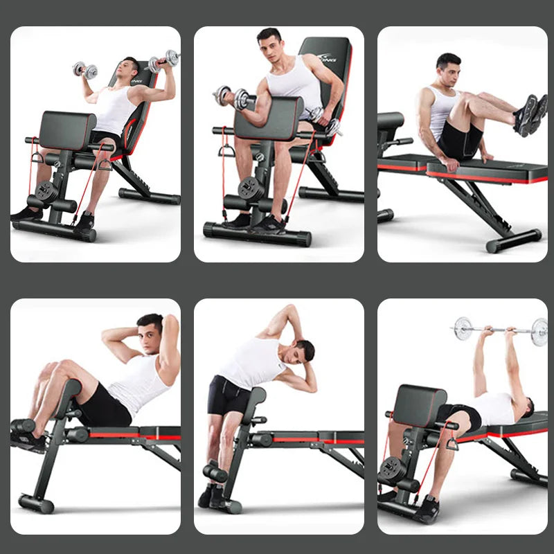 Fully Foldable Adjustable Fitness Dumbbell Bench For Home Training
