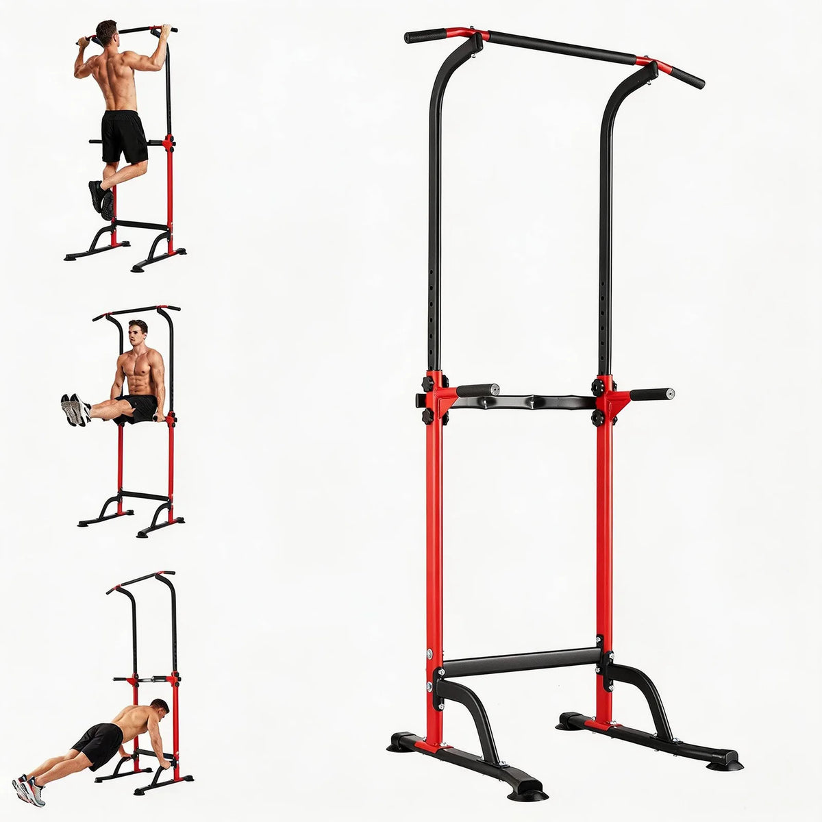 HiMiss Multifunction Power Tower Dip Station With Pull Up Bar