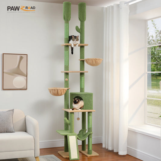 PAWZ Road Cactus Cat Tree With Hammocks Condos Scratching Posts