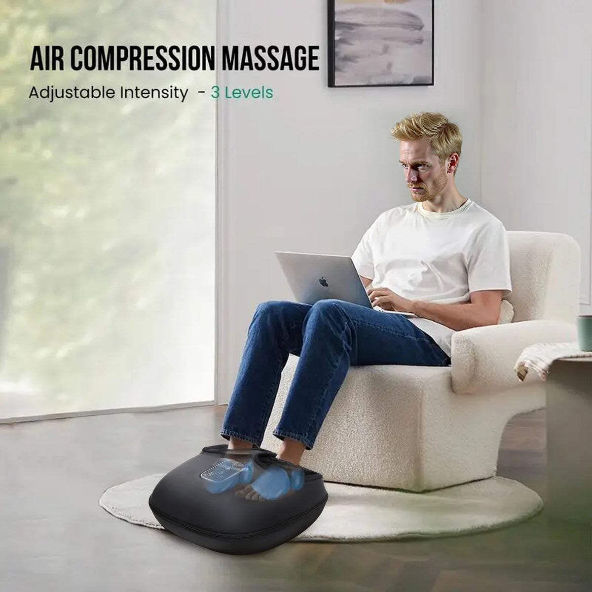 Leercon Automatic Foot Massager With Roller Kneading And Airbags