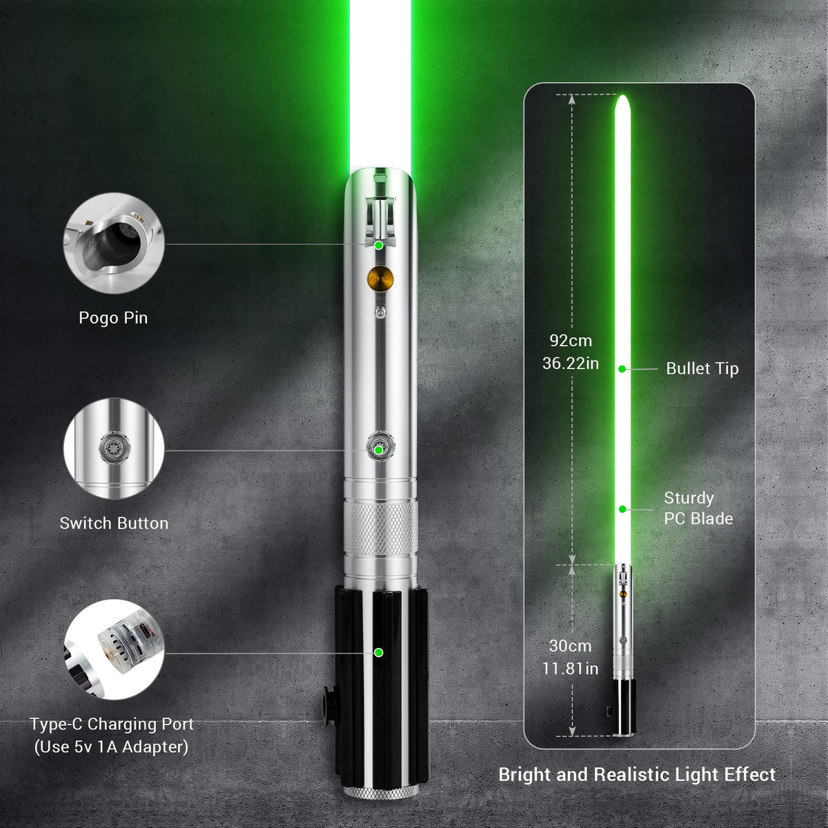 DamienSaber Anakin Skywalker Lightsaber Xenopixel 3.0 App Control