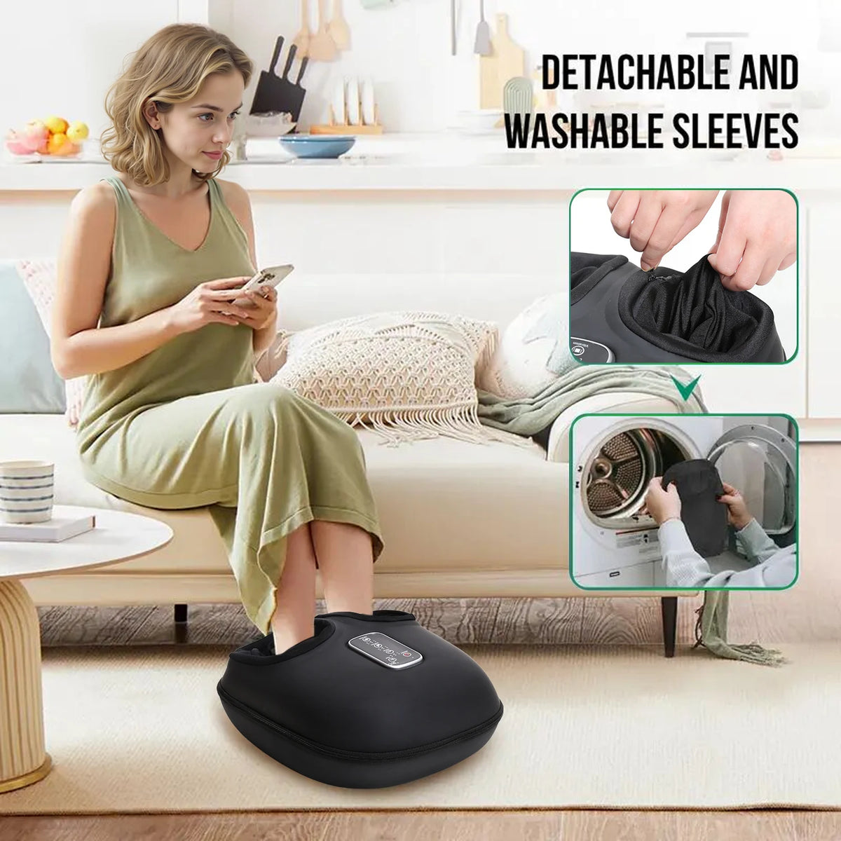 Leercon Automatic Foot Massager With Roller Kneading And Airbags