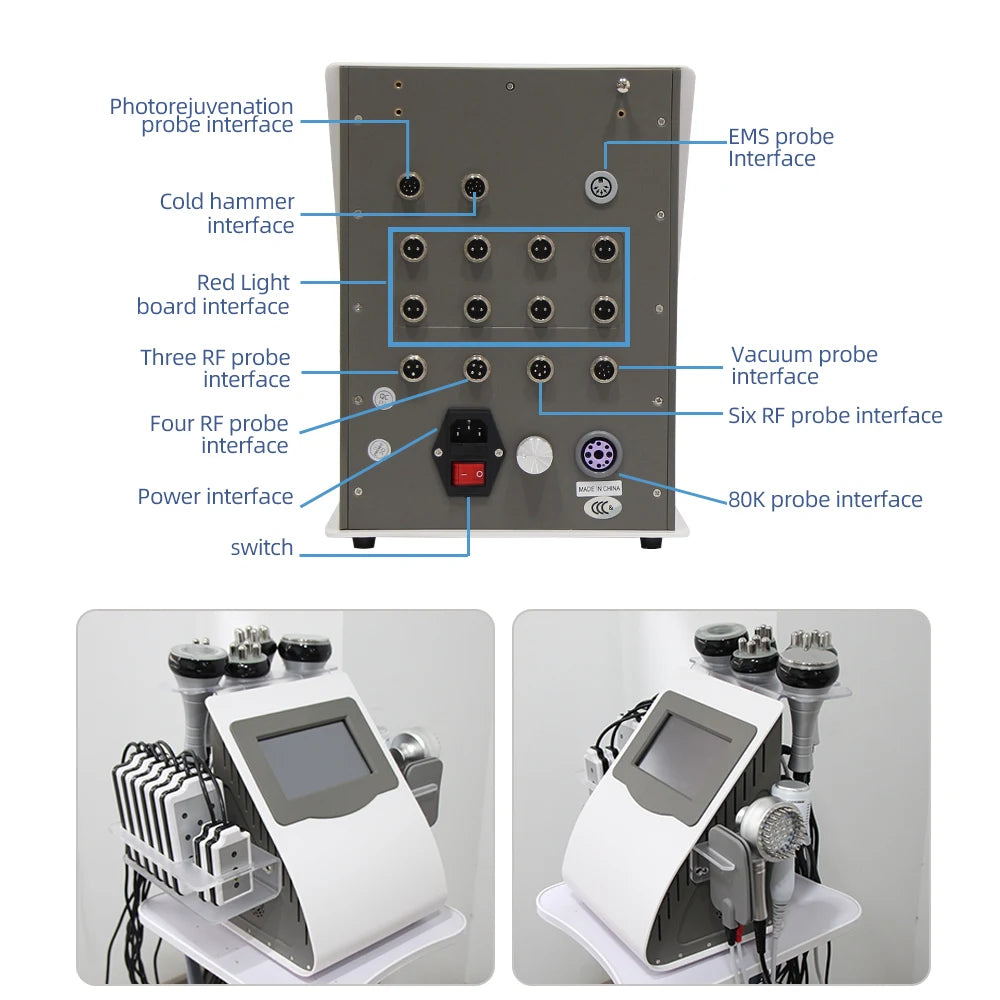AOKO Ultrasonic Cavitation Multipolar Radio Frequency Body Slimming Tool