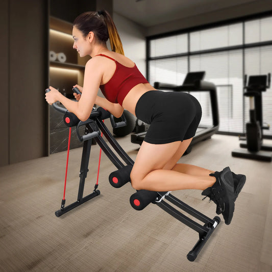 Foldable Abdominal Exerciser Core Trainer With Display For Home Gym